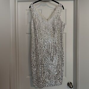 Forever 21 Silver Sequin Mini Dress